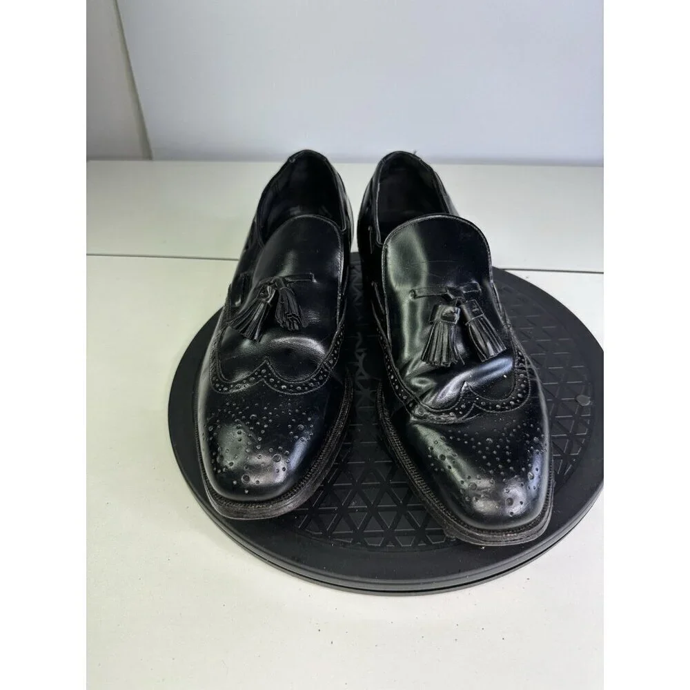 VTG Hanover Shoes Men's 9 C/A Loafer Master Flex All Leather Tassel USA